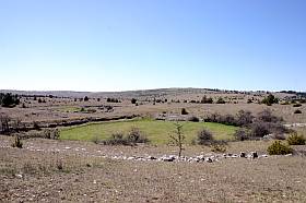 Une doline sur le Causse de Sauveterre